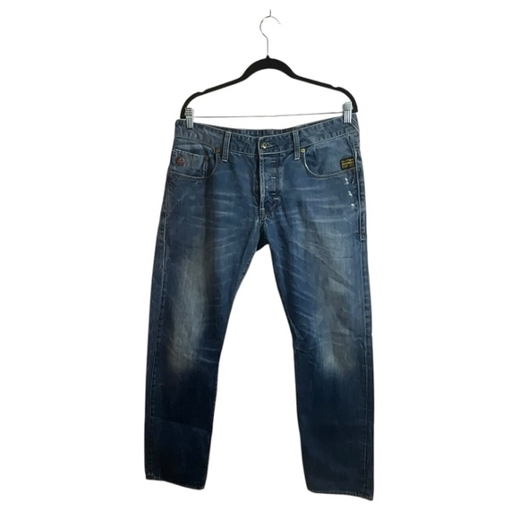 G- Star Raw Heller Men Low Straight Button Fly Jeans - Picture 1 of 13